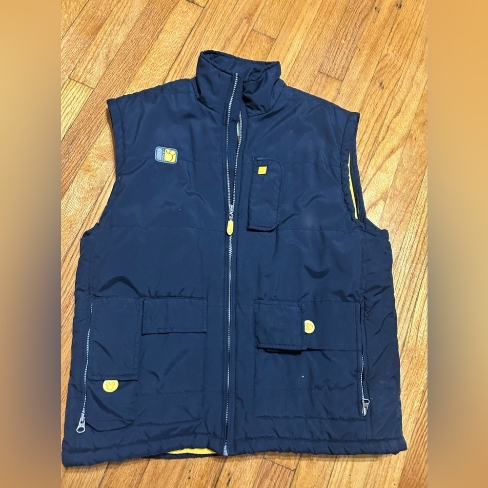 The Disney Store Mickey Men's Black Fleece Lined Vest Jacket Sz Small